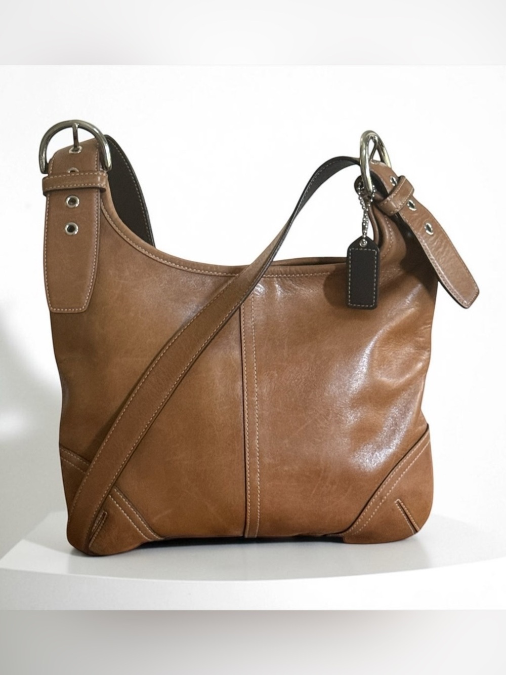Coach Vintage Soho Legacy 9549 Cognac Leather Hippie Shoulder Crossbody Bag